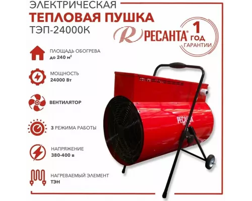 Тепловая пушка РЕСАНТА ТЭП-24000К