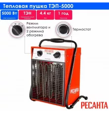 Тепловая пушка РЕСАНТА ТЭП-5000
