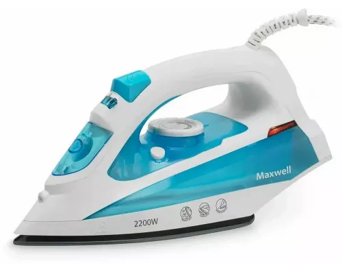 Утюг Maxwell MW-3055B белый/голубой
