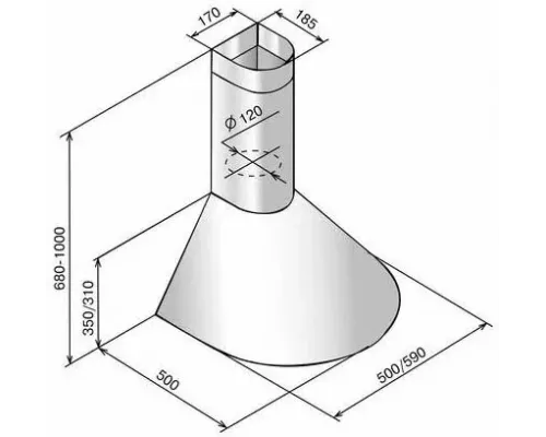Вытяжка ELIKOR Эпсилон 60П-430-П3Л белый/зол.