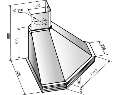 Вытяжка ELIKOR Форест 90П-650-П3Д бежевый/дуб неокр