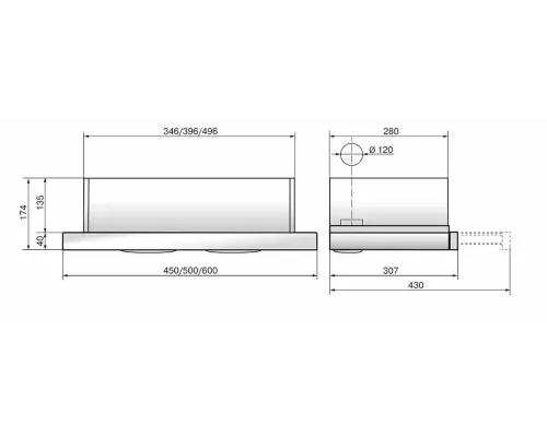Вытяжка ELIKOR Интегра 60П-400-В2Л черный/черн.