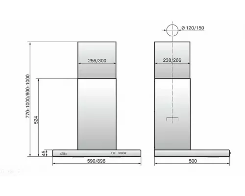 Вытяжка ELIKOR Квадра 90П-650-К3Д белый