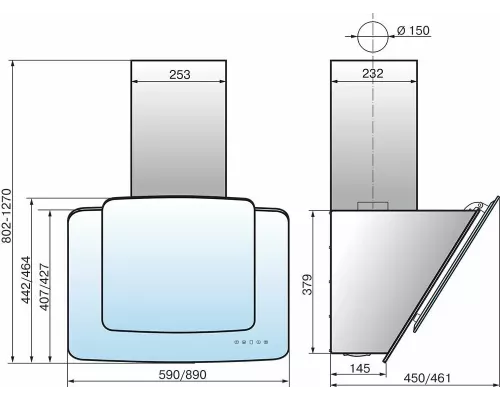 Вытяжка ELIKOR Кварц 90П-1000-Е4Д бежевый/крем