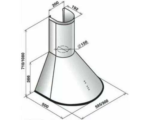 Вытяжка ELIKOR Омега 60П-650-К3Д черный/нерж