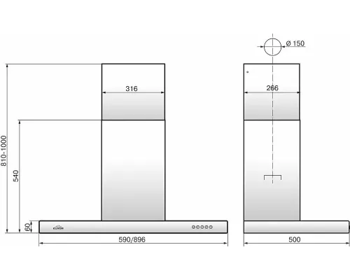 Вытяжка ELIKOR Опал 90Н-650-Э3Д нерж