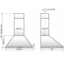 Вытяжка каминная купольная ELIKOR ВЕНТА 50П-430-К3Д черный