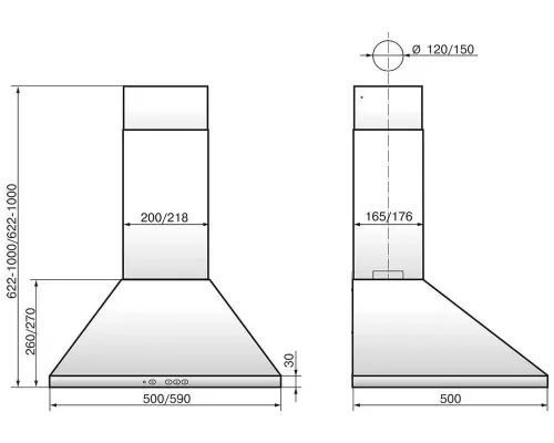 Вытяжка каминная купольная ELIKOR ВЕНТА 50П-430-К3Д топленое молоко