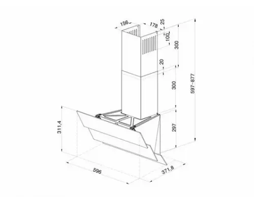 Вытяжка KRONA AURORA 600 white S