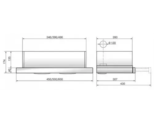 Вытяжка встраиваемо-выдвижная ELIKOR ИНТЕГРА 50П-400-В2Л кремовый