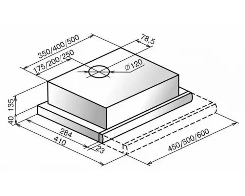 Вытяжка встраиваемо-выдвижная ELIKOR ИНТЕГРА 50П-400-В2Л кремовый