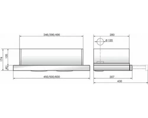 Вытяжка встраиваемо-выдвижная ELIKOR ИНТЕГРА 60П-400-В2Л топл.молоко