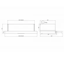 Вытяжка встраиваемо-выдвижная ELIKOR ИНТЕГРА GLASS 45Н-400-В2Д нерж.сталь/стекло черное