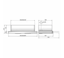 Вытяжка встраиваемо-выдвижная ELIKOR ИНТЕГРА GLASS 50Н-400-В2Д нерж.сталь/стекло бежевое