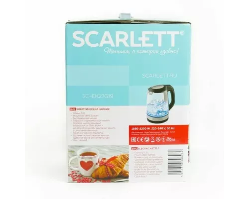 Чайник SCARLETT SC-EK27G19 стекло черный