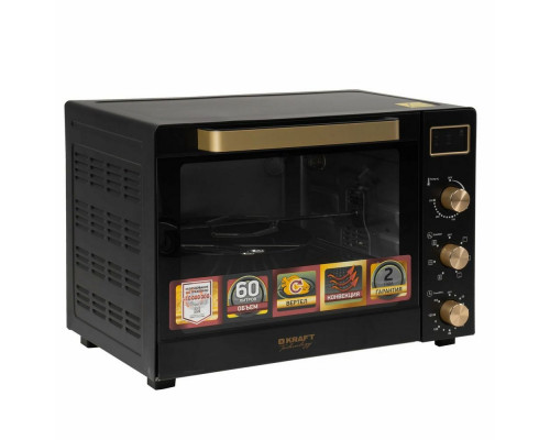 Мини-печь KRAFT Technology TCH-MO 6012 RKDGLB черный/золотой