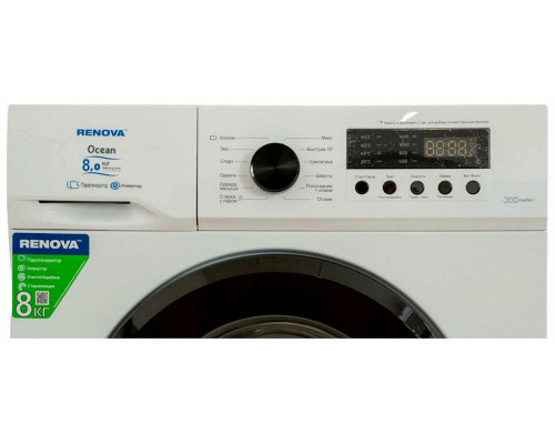 Стиральная машина RENOVA WAF-8014ISM31 белый/черный Стиральная машина RENOVA WAF-8014ISM31 белый/черный