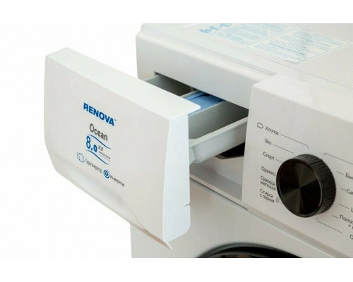 Стиральная машина RENOVA WAF-8014ISM31 белый/черный Стиральная машина RENOVA WAF-8014ISM31 белый/черный