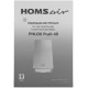 Вытяжка каминная дизайнерская HOMSair PHLOX Push 40 белый
