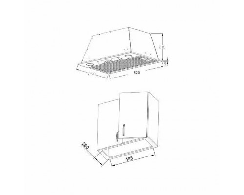 Вытяжка полновстраиваемая KORTING KHI 6530 W белый Вытяжка полновстраиваемая KORTING KHI 6530 W белый