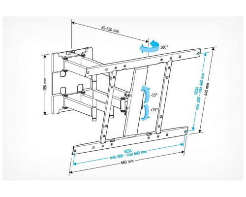 Кронштейн HOLDER LCD-SU6602-B черный Кронштейн HOLDER LCD-SU6602-B черный