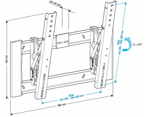 Кронштейн HOLDER LCD-T4608-B черный