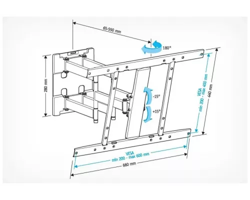 Кронштейн HOLDER LCD-SU6602-B черный