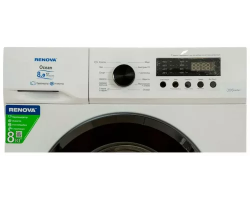 Стиральная машина RENOVA WAF-8014ISM31 белый/черный