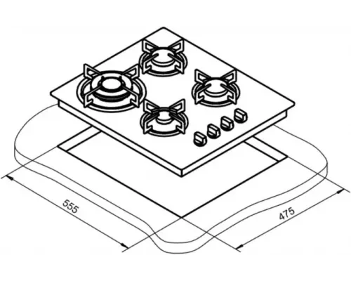 Варочная поверхность DARINA 1T18 BGM 341 11 At антрацит