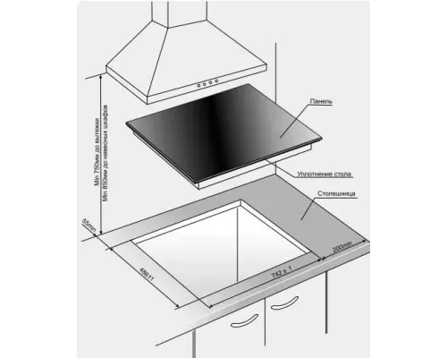 Варочная поверхность GEFEST ПВИ 4323 черный