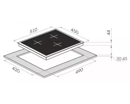 Варочная поверхность HOMSair HVY43DBK