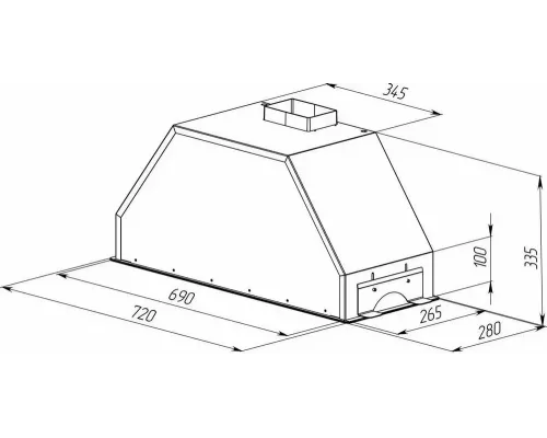Встраиваемая вытяжка Zigmund & Shtain K 014.7 S нерж.