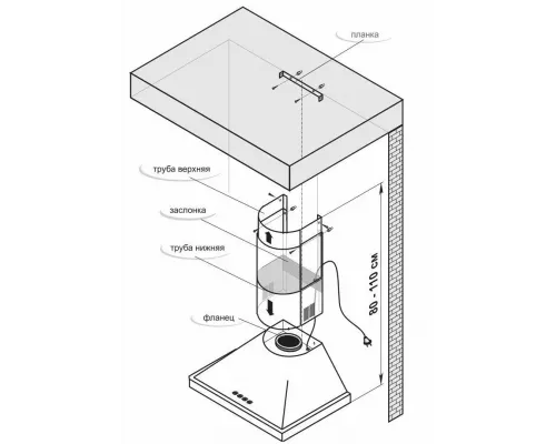 Вытяжка каминная GEFEST ВО 1602 К17 коричневый