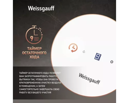Вытяжка каминная наклонная Weissgauff Zibal 60 WH Sensor белый