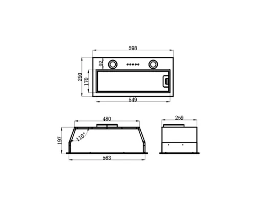 Вытяжка полновстраиваемая HOMSair FLEET 60 нерж.