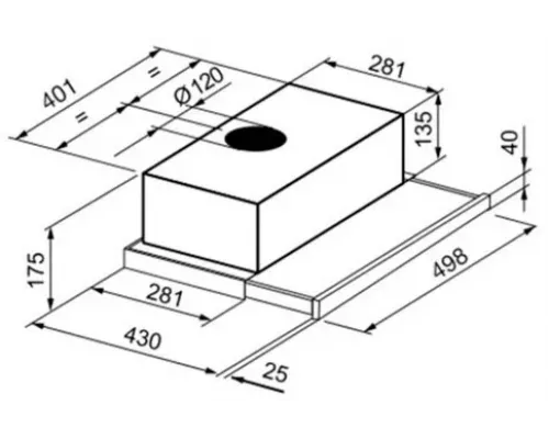 Вытяжка полновстраиваемая KORTING KHI 6530 X нерж.