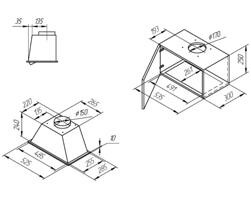 Вытяжка полновстраиваемая Kuppersberg INLINEA 52 WX