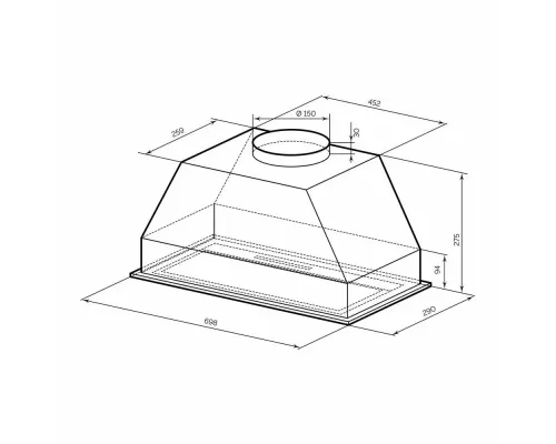 Вытяжка полновстраиваемая LEX Hyper 900 GS WH белый