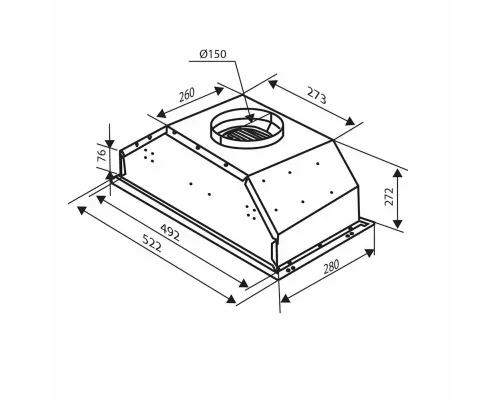 Вытяжка полновстраиваемая Zigmund & Shtain K 011.5 B черный