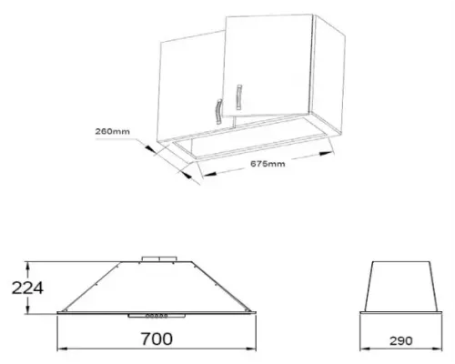 Вытяжка полновстраиваемая Zigmund & Shtain K 012.7 B черный