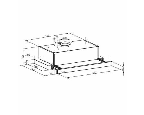 Вытяжка встраиваемо-выдвижная LEX HIDE G 600 белый