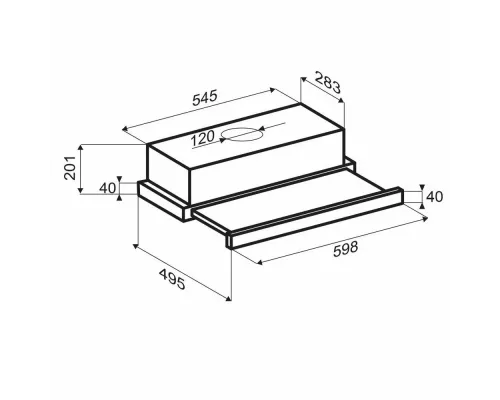 Вытяжка встраиваемо-выдвижная Zigmund & Shtain K 012.6 S нерж.
