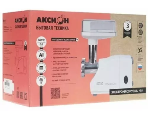 Мясорубка АКСИОН М14.01 белый