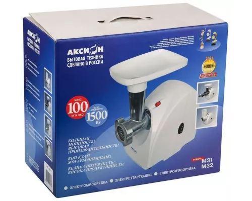 Мясорубка АКСИОН М31.02 белый