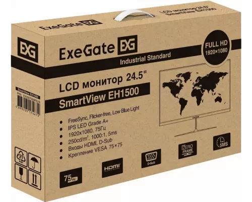 Монитор 24.5 EXEGATE EH1500