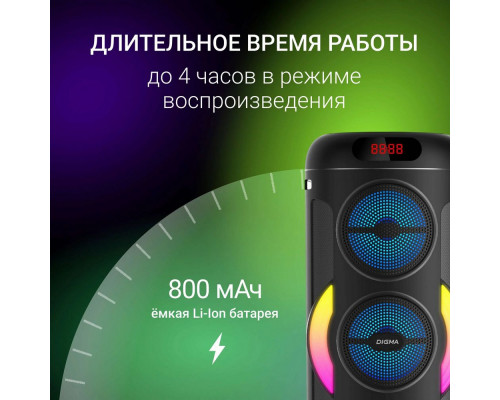 Портативная колонка Digma D-MC1721 черный