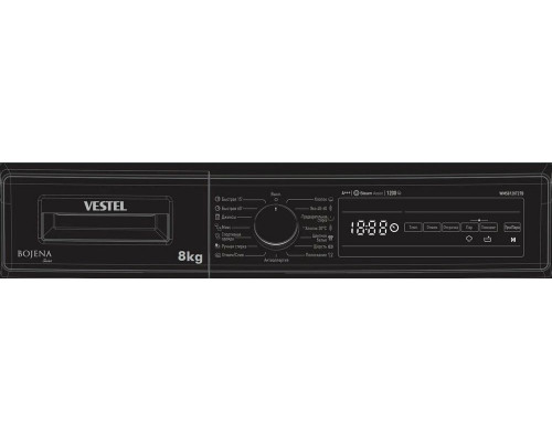Стиральная машина VESTEL WMS8120T2TW белый/черный Стиральная машина VESTEL WMS8120T2TW белый/черный