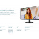 Монитор 23.8" AOC 24B3HMA2 VA 1920x1080, 100 Гц, 4 мс, 16:9, 250 кд/м2, 1xHDMI, 1xVGA, выход на наушники, черный