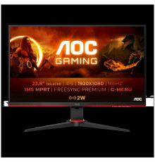 Монитор 23.8" AOC 24G2SPAE IPS 1920x1080, 165 Гц, 4 мс, 16:9, 300 кд/м2, 2xHDMI, 1хDP, 1xVGA, 1x3.5 мм, черный