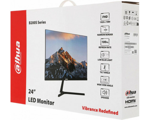 Монитор 23.8" Dahua DHI-LM24-B200S 16:9/FullHD/100Гц/VA/ VGA 1/HDMI 1/Динамики 2х1Вт Монитор 23.8" Dahua DHI-LM24-B200S 16:9/FullHD/100Гц/VA/ VGA 1/HDMI 1/Динамики 2х1Вт